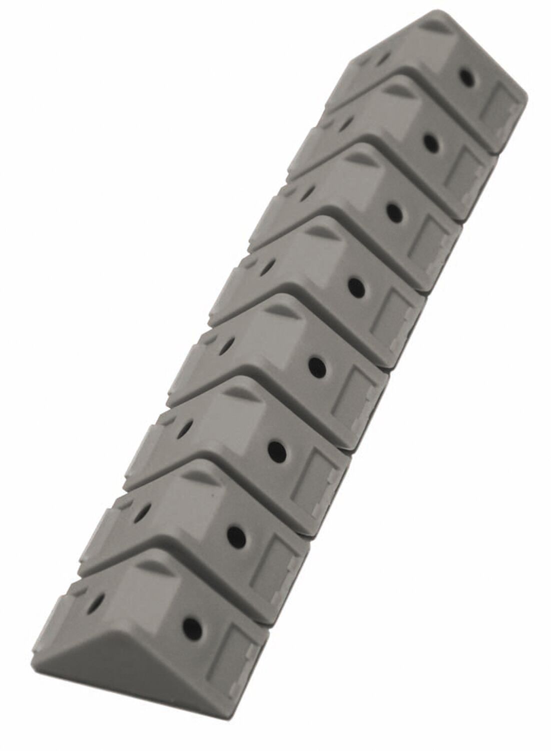 8 taquets d'assemblage Plastique gris alu