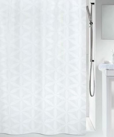 Rideau de douche rania 180x200cm coloris blanc