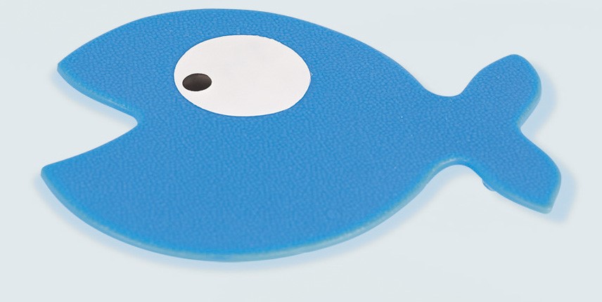 5 motifs antidérapants hungry PVC bleu 12,5x10cm