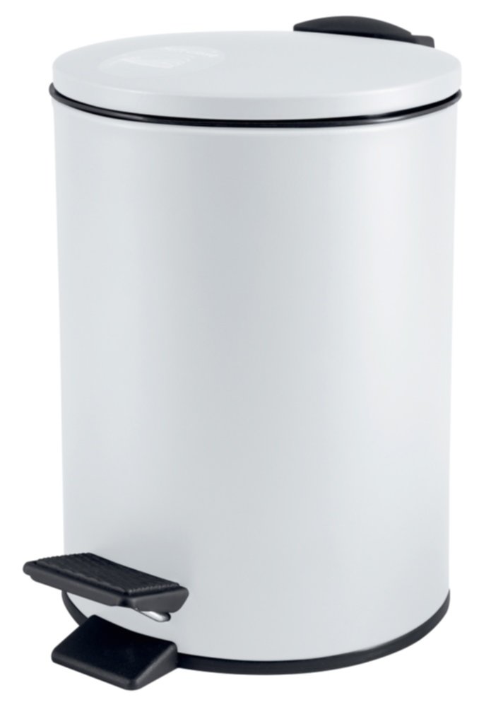 Poubelle Adelar Blanc Mat Acier 3L