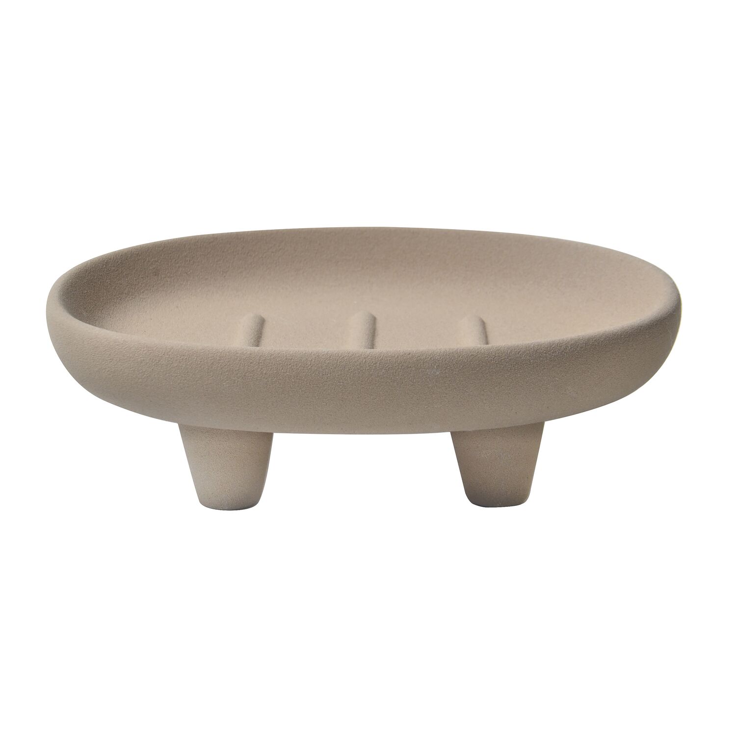 Porte savon Organic cappuccino stoneware 13x9,8xH.4cm - SPIRELLA