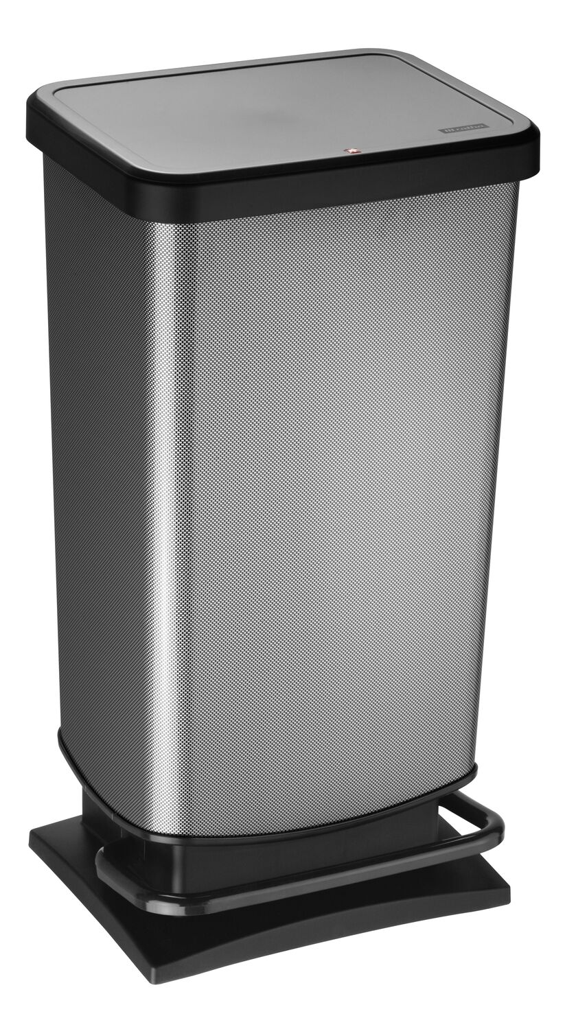 Poubelle de cuisine à pédale Paso 40L carbone - SUNDIS