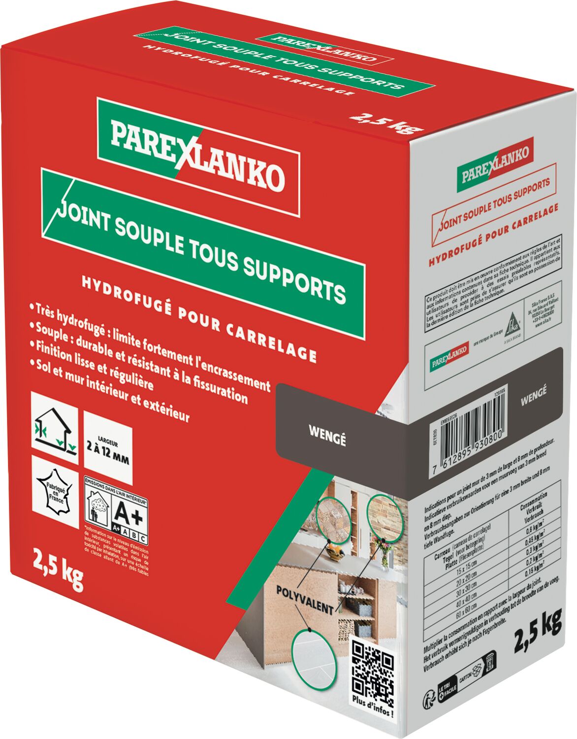 Joint poudre souple tous supports wengé 2,5kg - PAREXLANKO