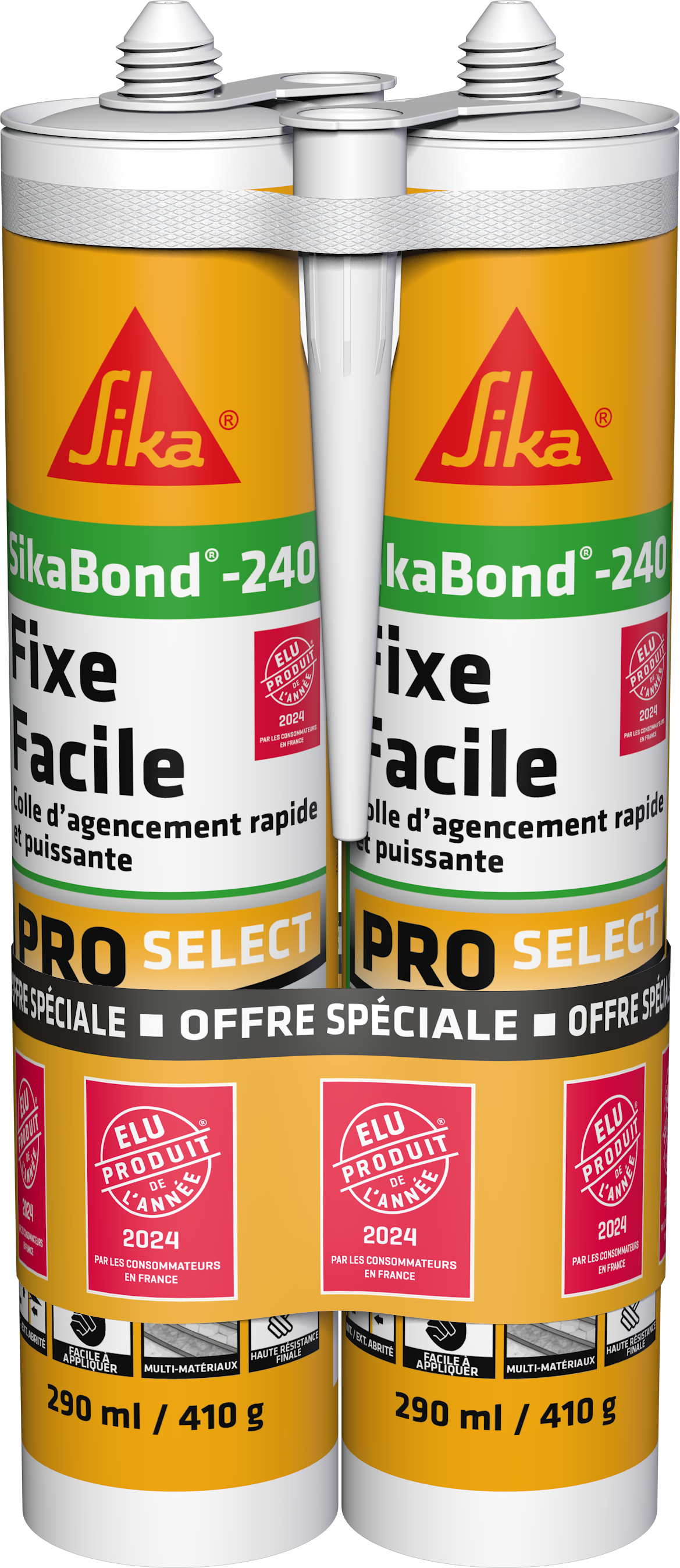 Lot 2 colles fixe facile sikabond-240 290 ml