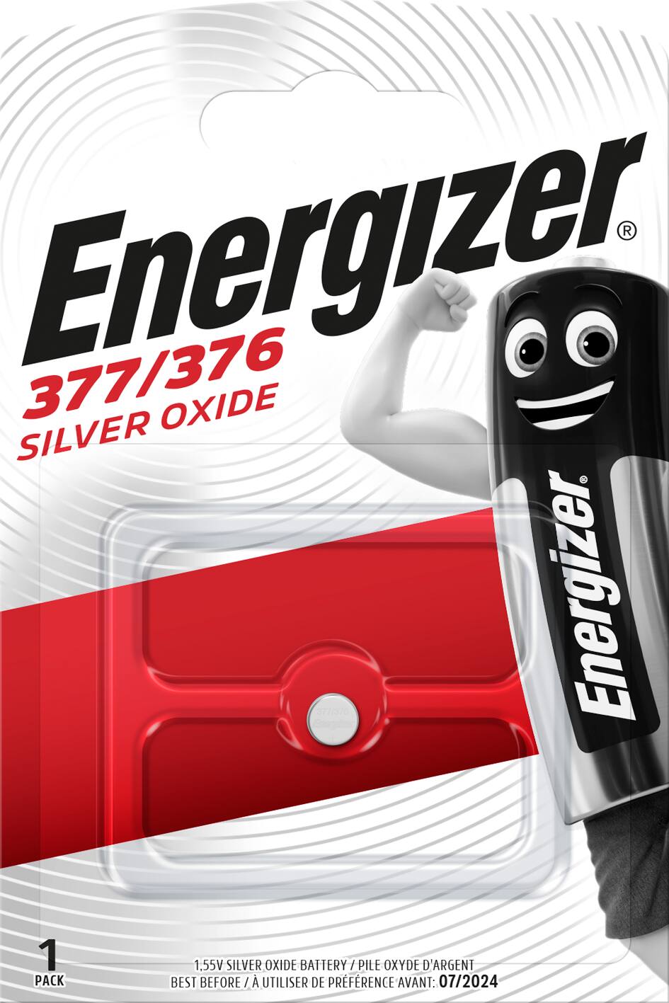 Pile de montre oxyde d'argent 377/376 SR69/SR920SW 1,55V - ENERGIZER