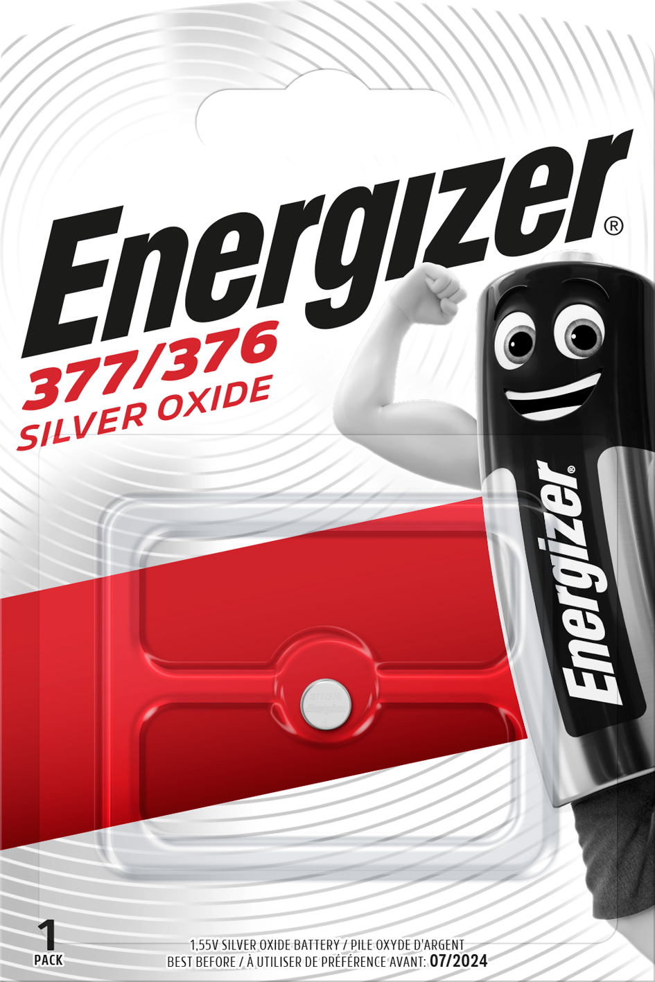 Pile de montre oxyde d'argent 377/376 SR69/SR920SW 1,55V - ENERGIZER