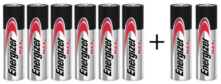 6 piles LR06/AA + 2 offertes - ENERGIZER MAX