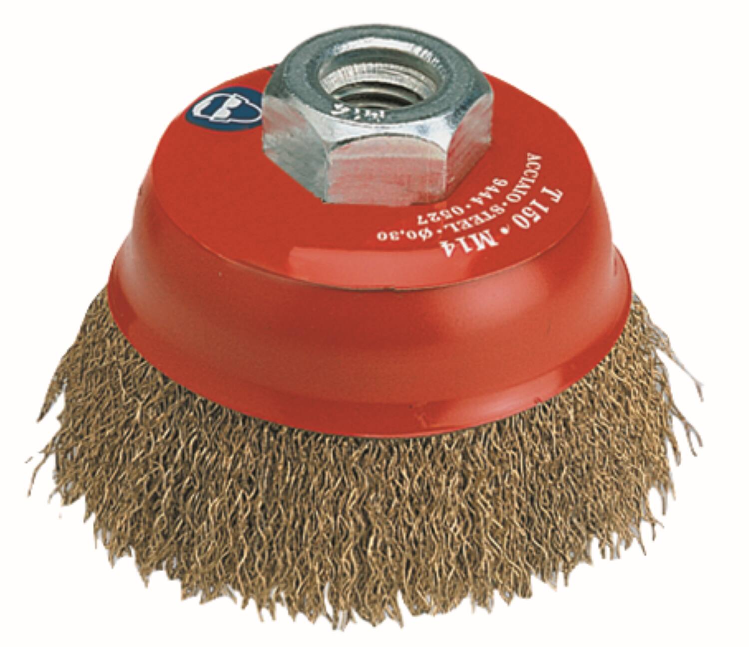 Brosse coupe fils acier laitonné ondulés Ø65mm - SCID
