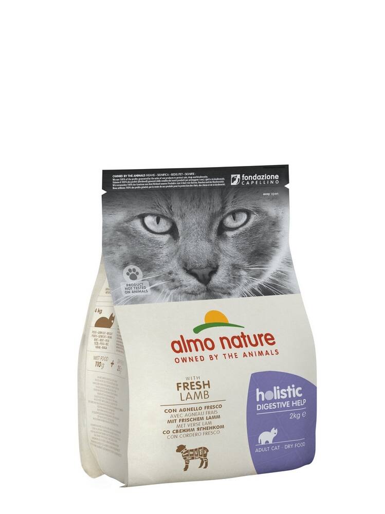 Croquettes chat digestion Holistic agneau 2kg - ALMO NATURE