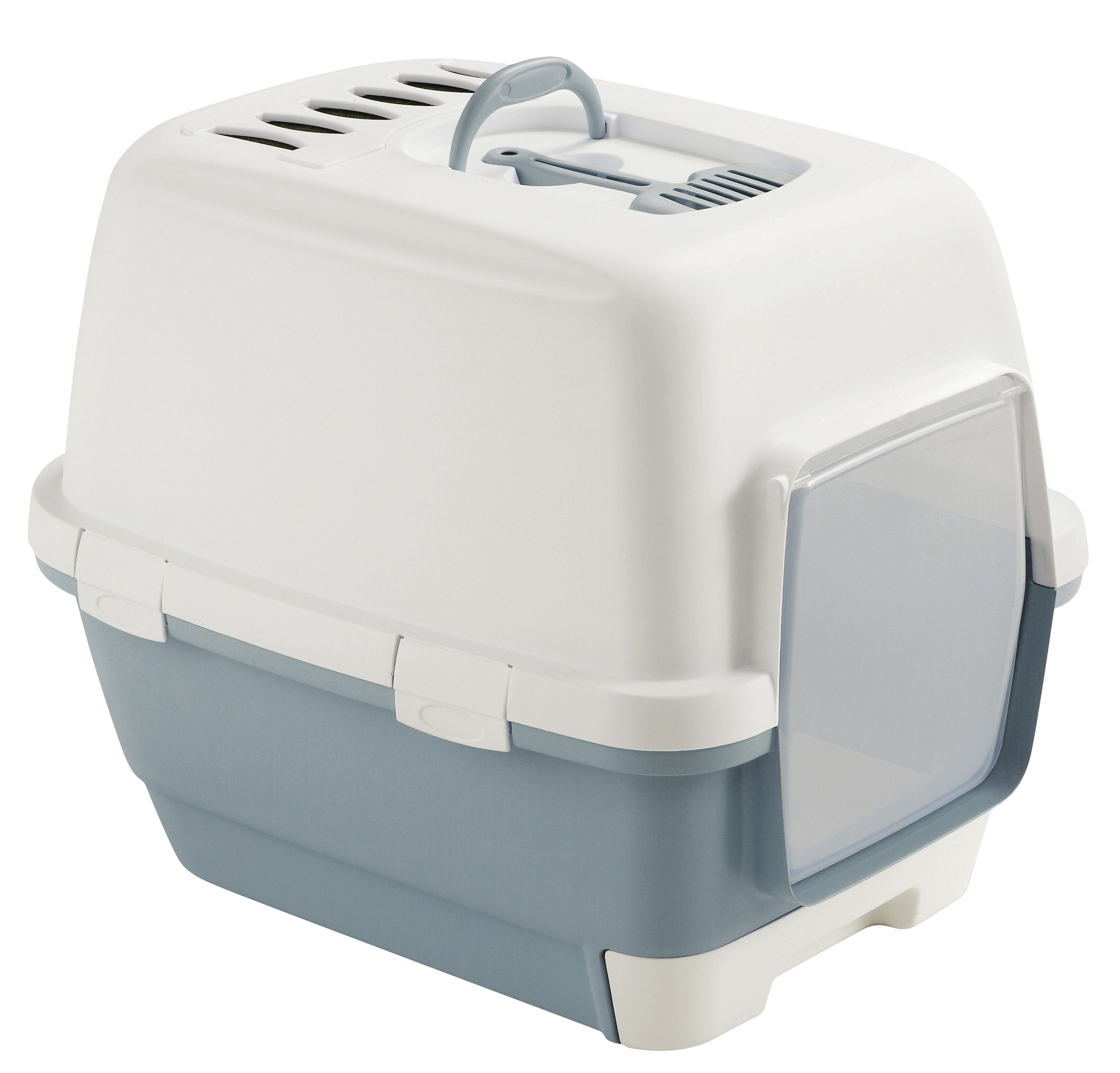 Maison de toilette pour chat Cathy Clever & Smartavec compartiment coulissant