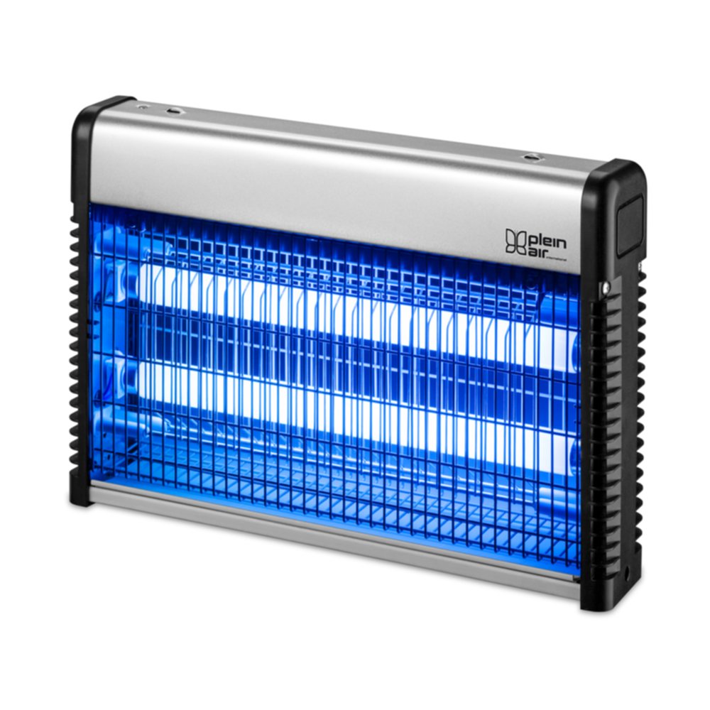 Destructeur d'insectes zap20 2 x 10 w gris métallisé