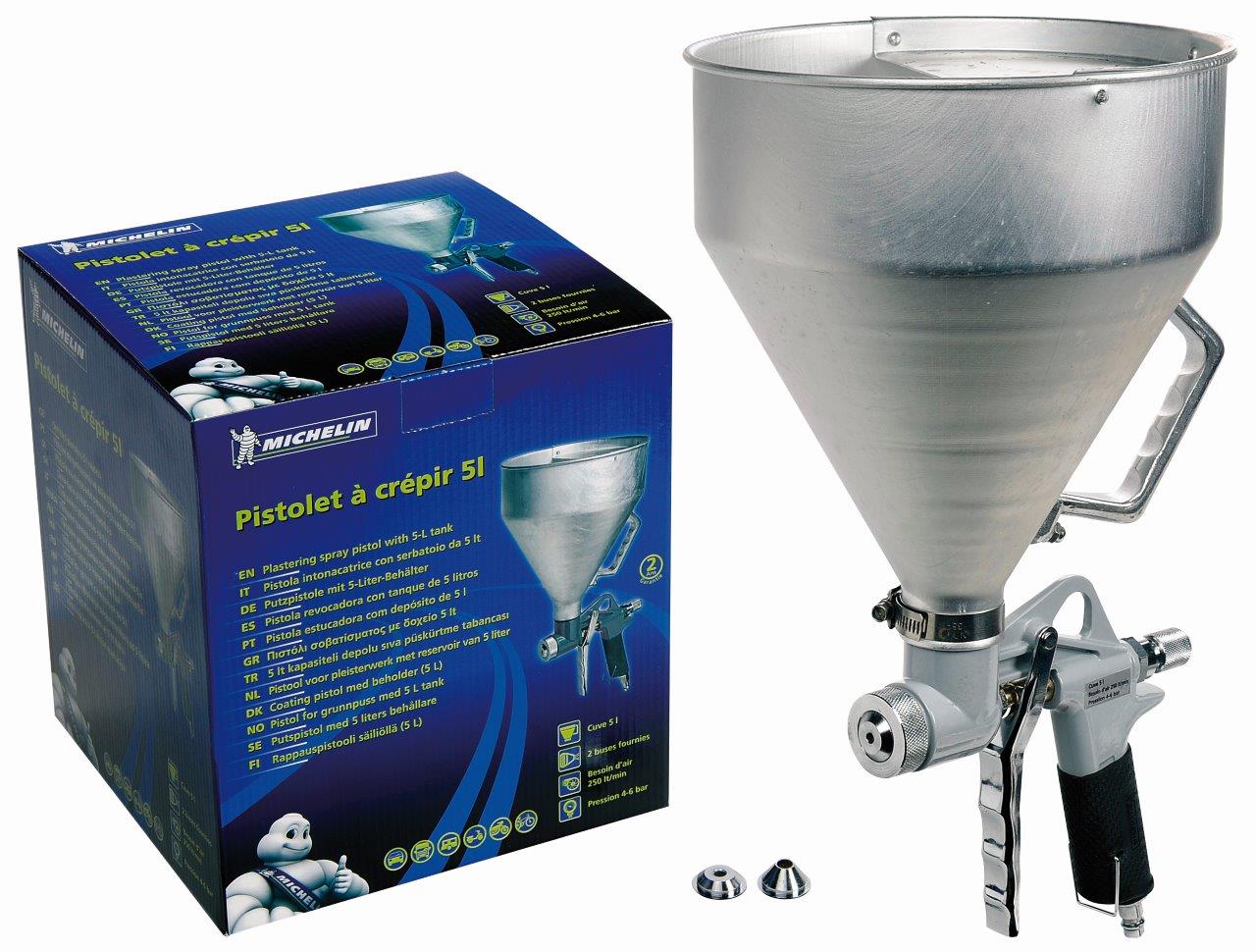 Pistolet pour crépi 5 litres pour compresseur - MICHELIN