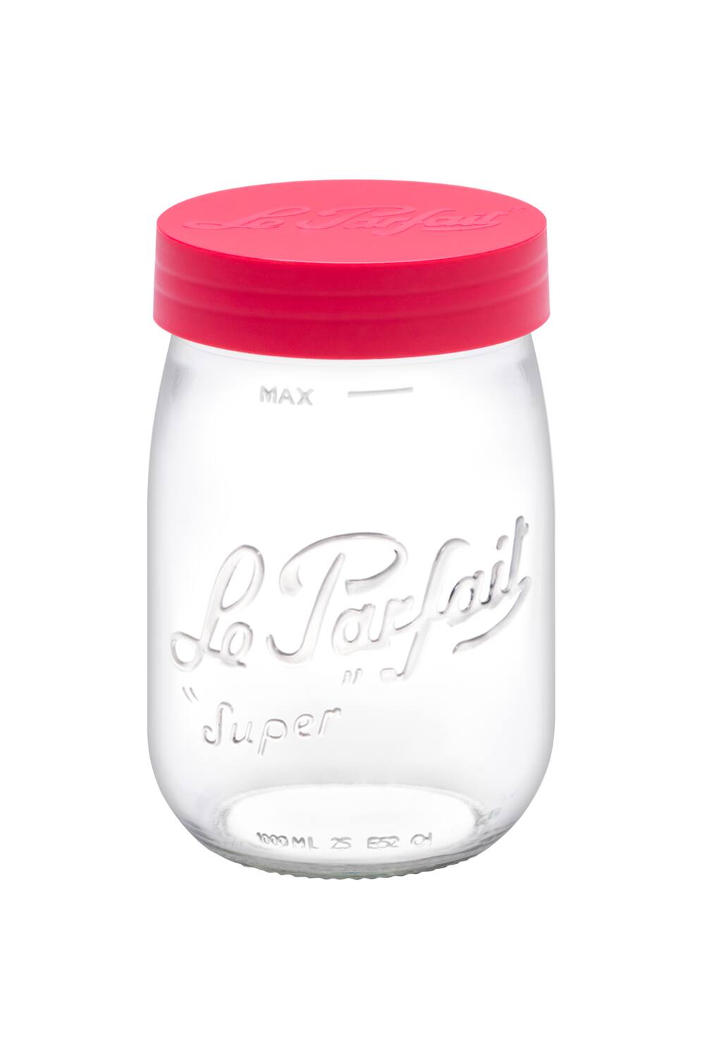 Bocal en verre Color Vis 1L Rouge - LE PARFAIT