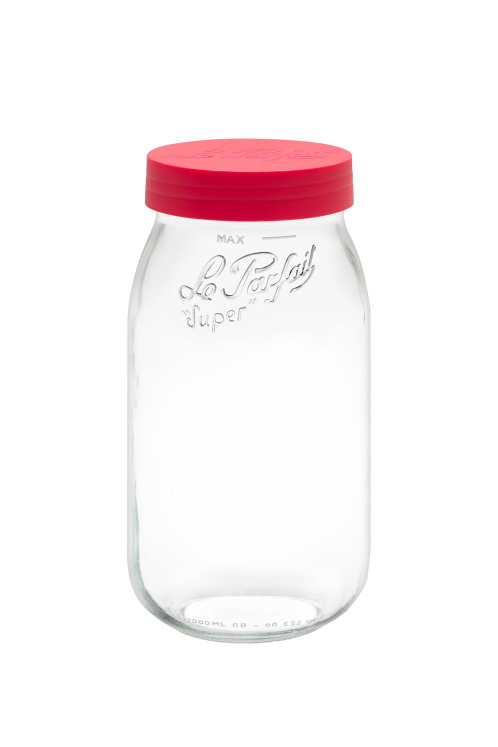 Bocal en verre Color Vis 2L Rouge - LE PARFAIT