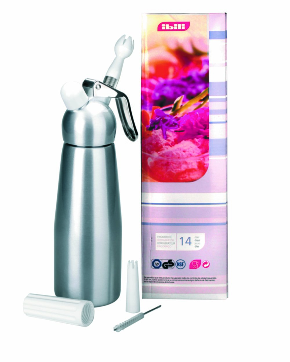 Siphon à creme alu silver 1.00l