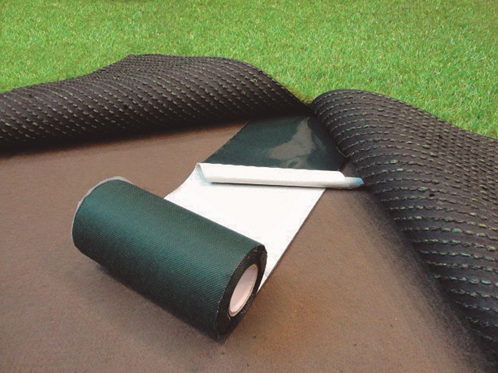 Bande de raccord autocollante entre gazon Vert 15cm 5m