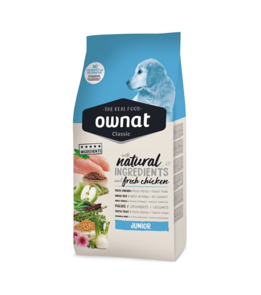 Croquettes chien Classic Junior poulet 12 kg - OWNAT