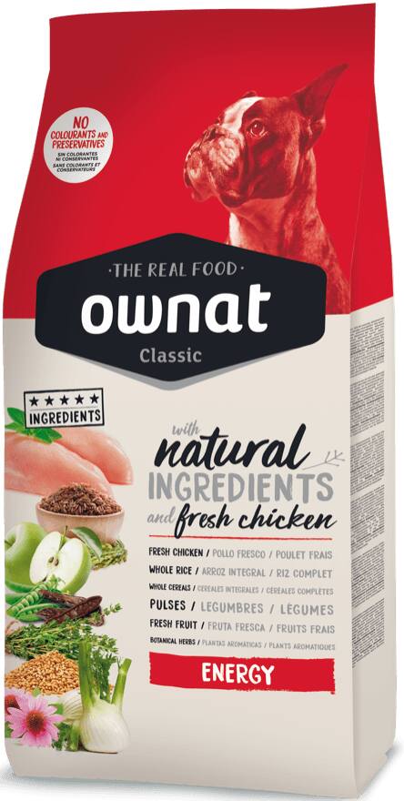 Croquettes chien Classic Energy poulet 20 kg - OWNAT