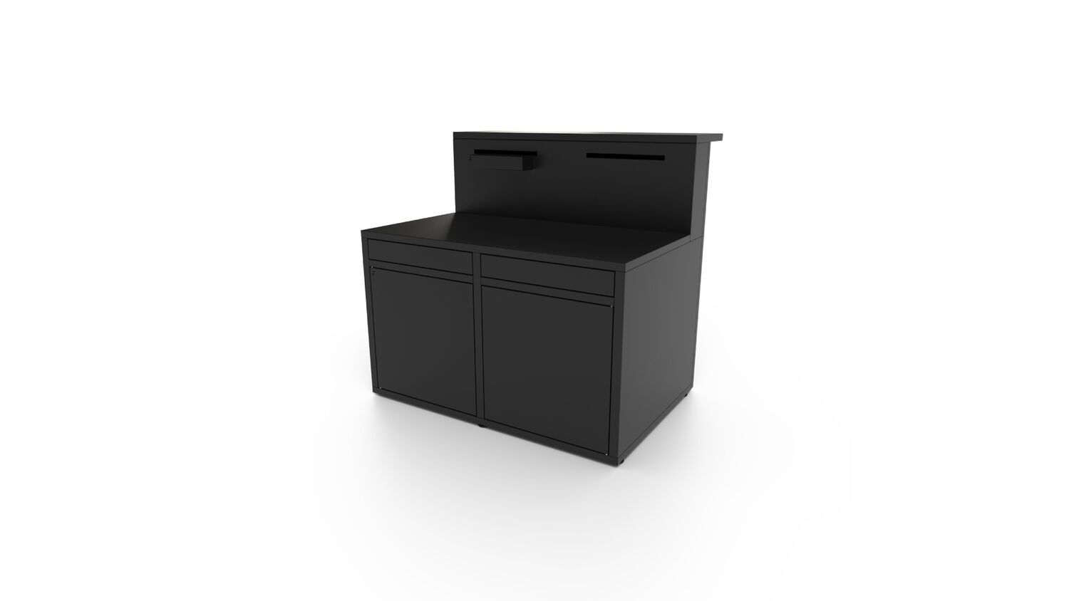 Meuble Cuisine Extérieure Bar L.120xP.97xH.112,5cm Noir - FORGE ADOUR