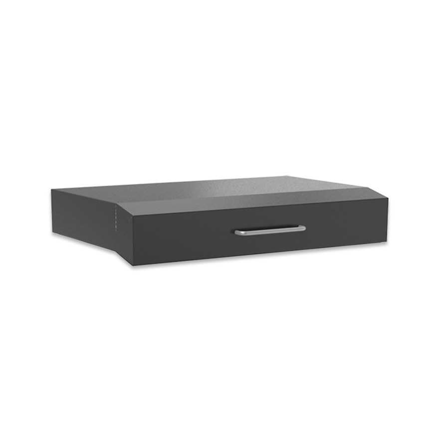 Capot acier noir pour plancha 
origin 75 avec charnières