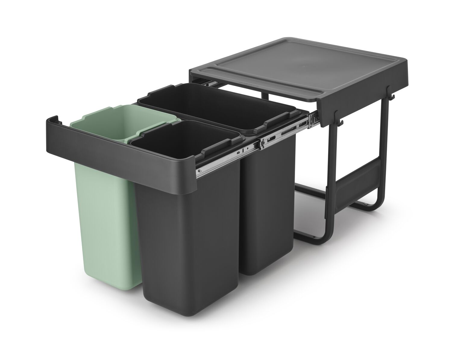 Poubelle encastrable cuisine Built-In gris 2x10+20L - BRABANTIA