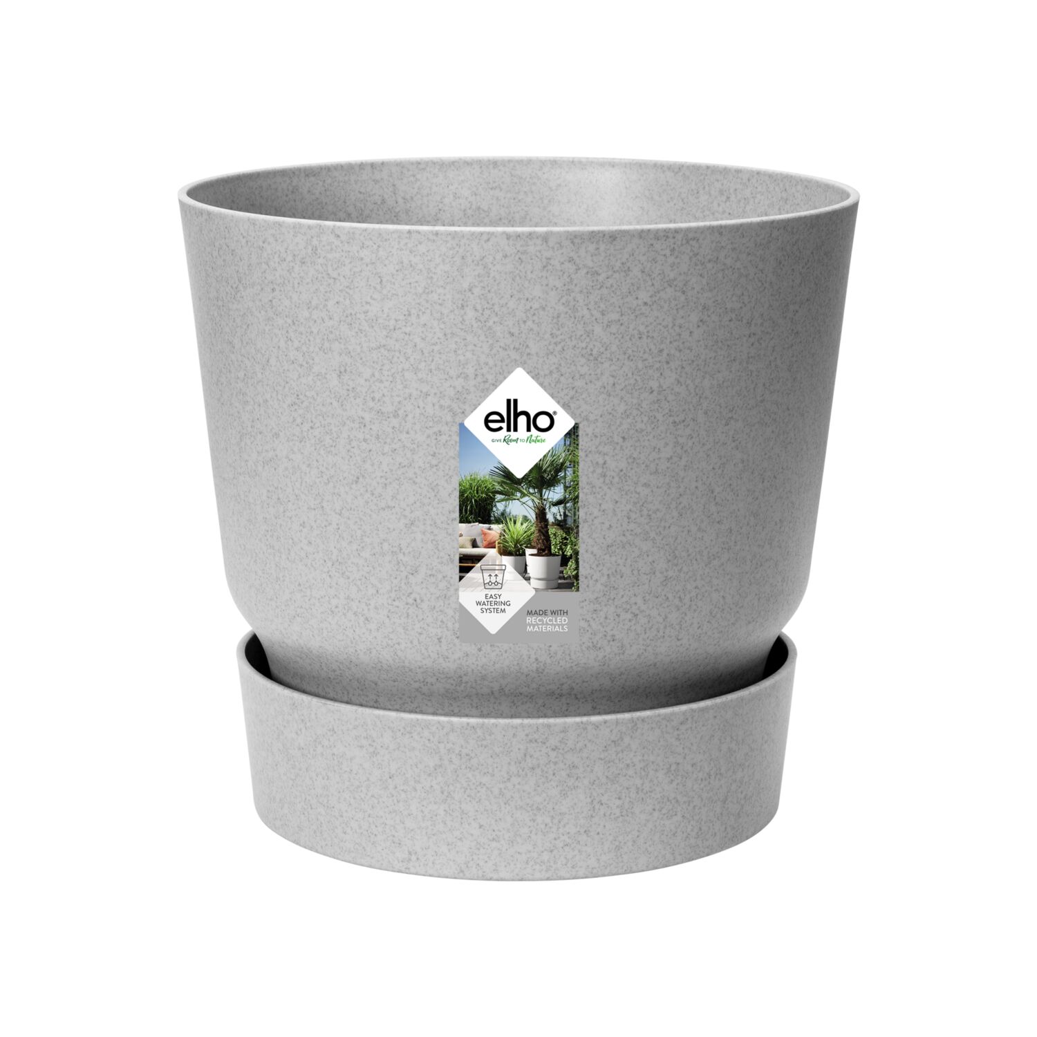 Pot Greenville rond 25cm living ciment