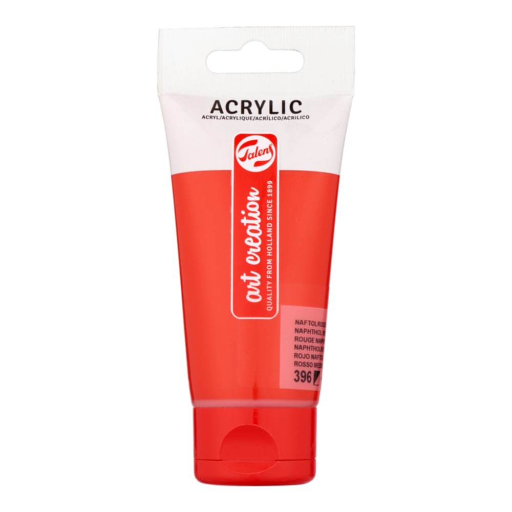 Peinture acrylique Rouge Naphtol Moyen 396 75ml - TALENS ART CREATION