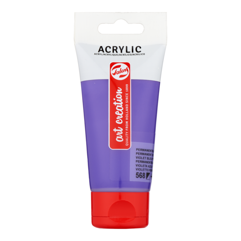 Peinture acrylique Violet Bleuâtre Permanent 568 75ml - TALENS ART CREATION
