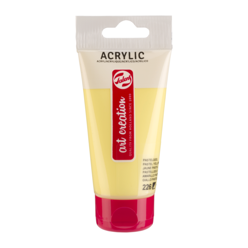 Peinture acrylique Jaune Pastel 226 75ml - TALENS ART CREATION