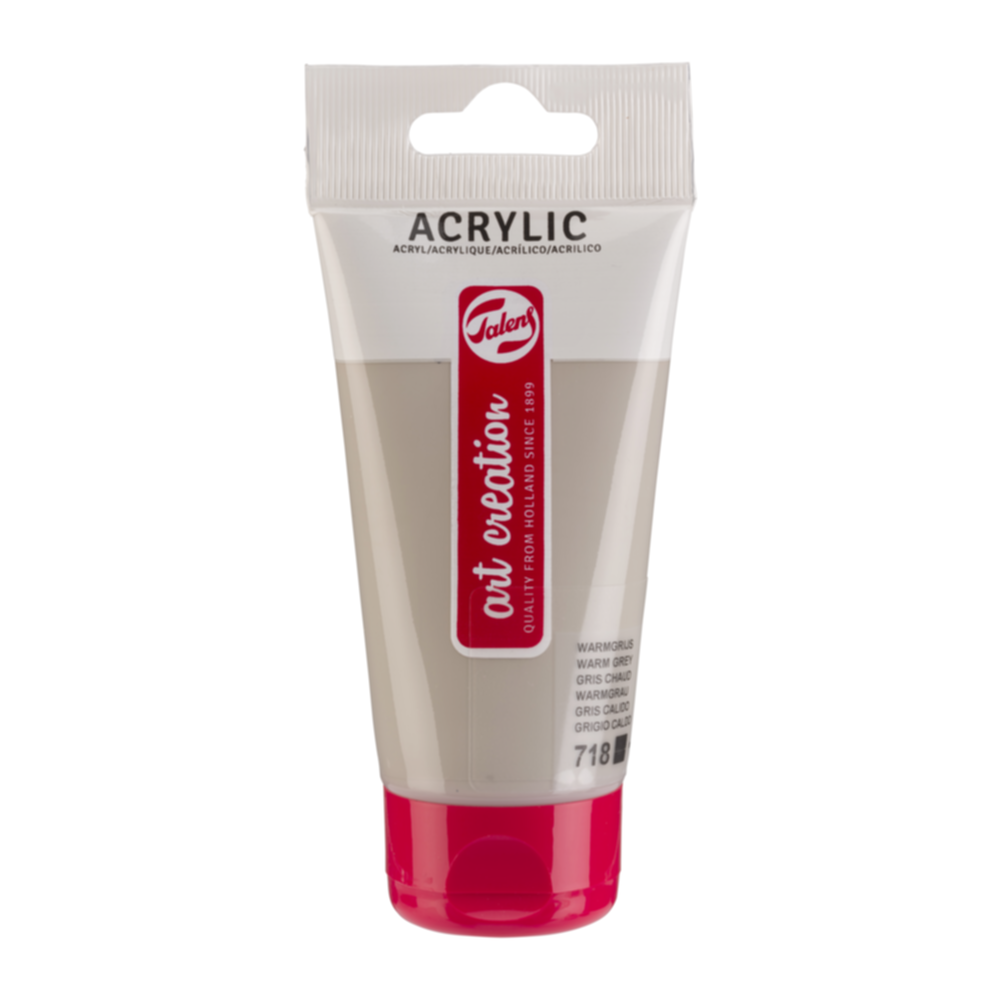 Peinture acrylique Gris Chaud 718 75ml - TALENS ART CREATION