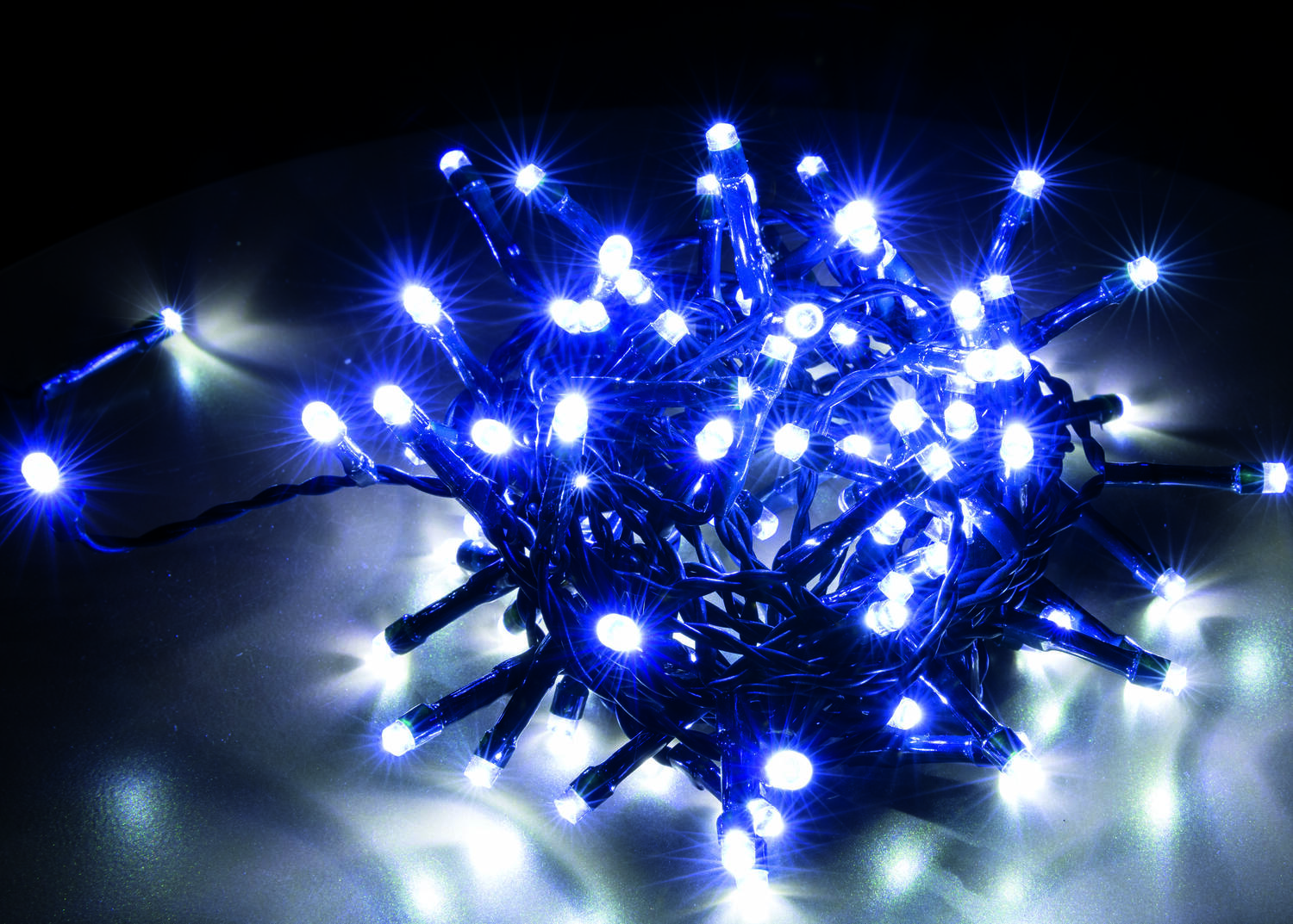 Guirlande électrique clignotante extérieure blanc froid 100 leds 5m