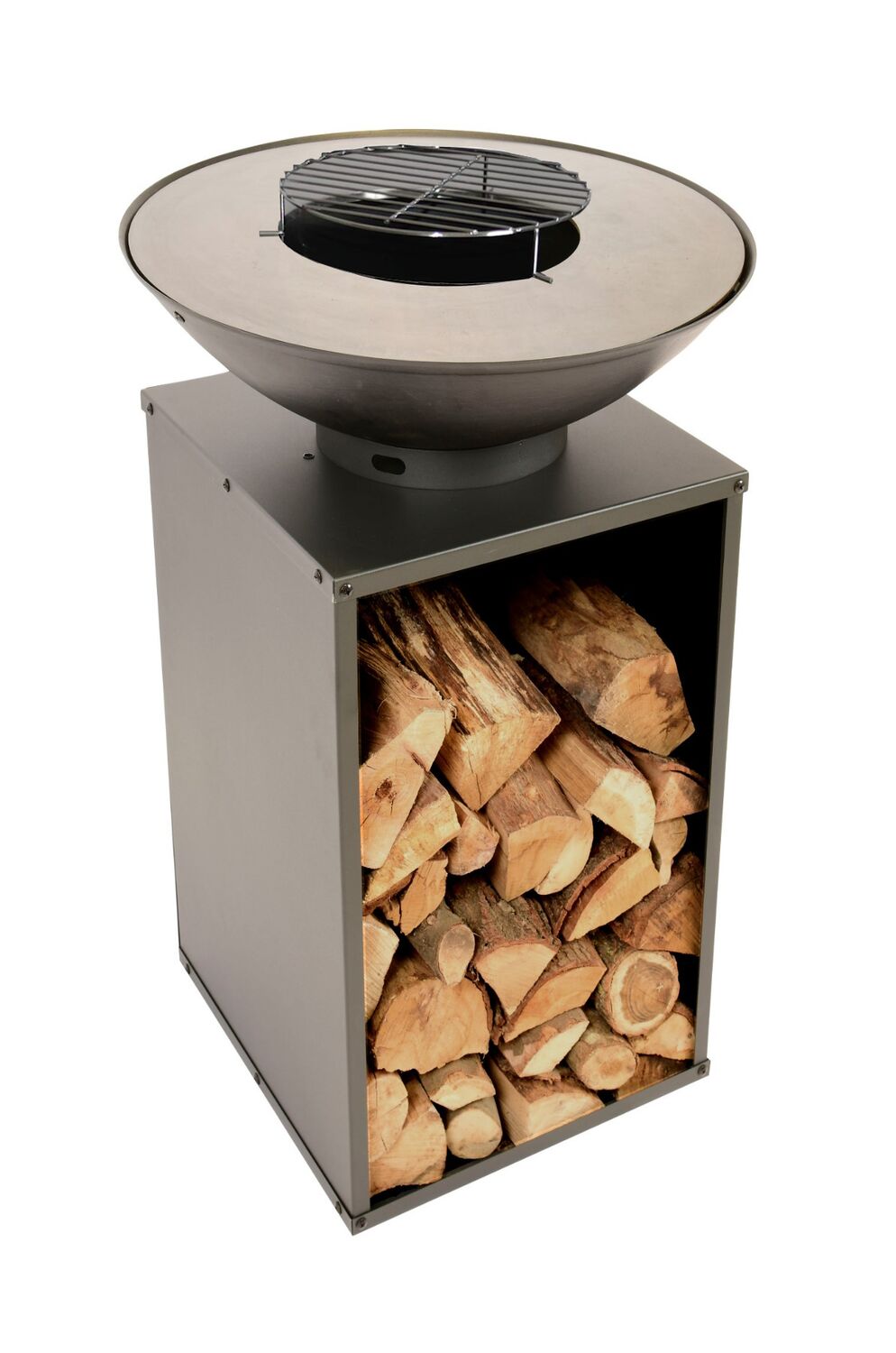 Braséro de cuisson Onyx 60 Grille + Réserve Bois + Housse - REDFIRE