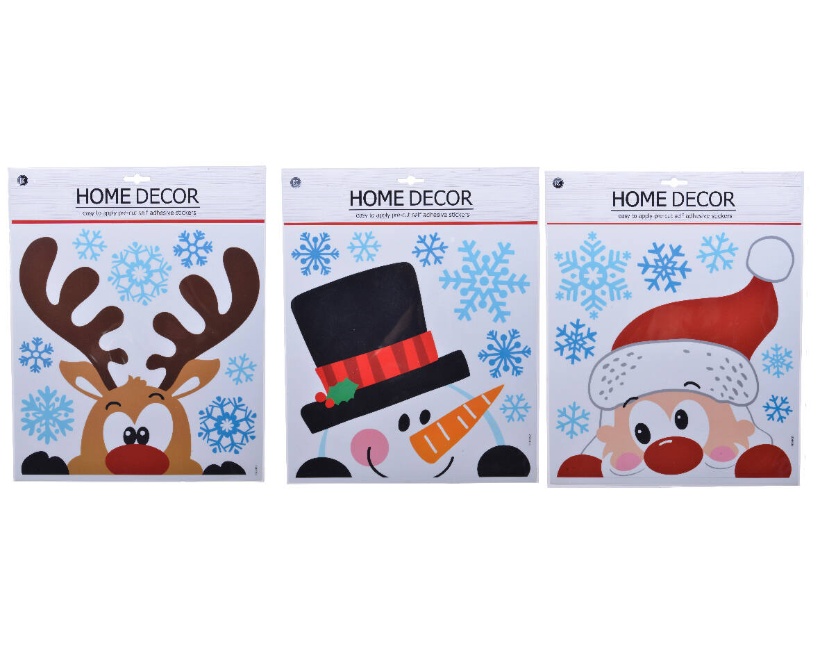 Sticker fenêtres Noël 38x31cm - DECORIS