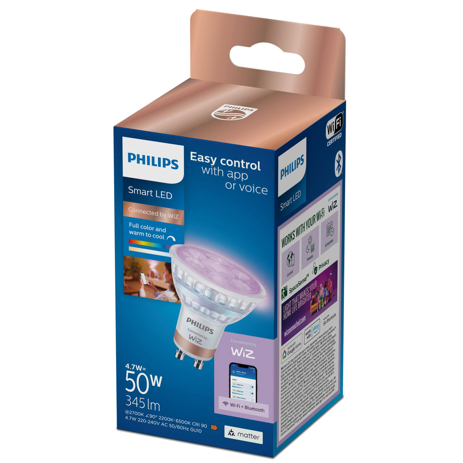 Spot Smart LED 50W GU10 RVB - PHILIPS