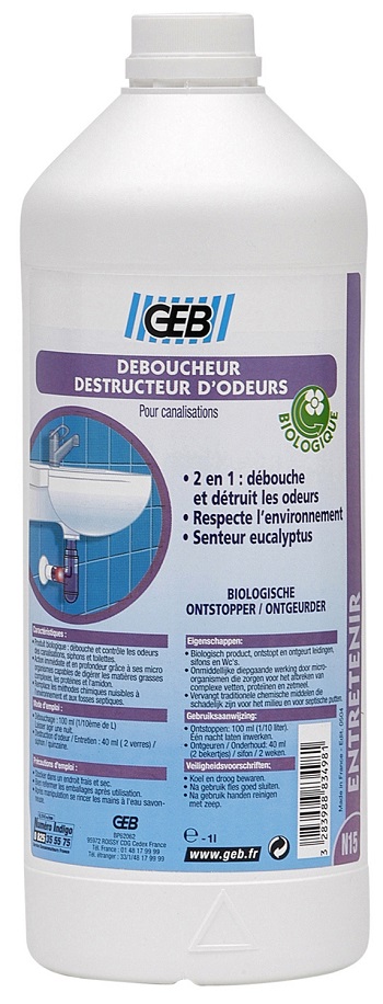 Déboucheur Destructeur d'Odeur 1L