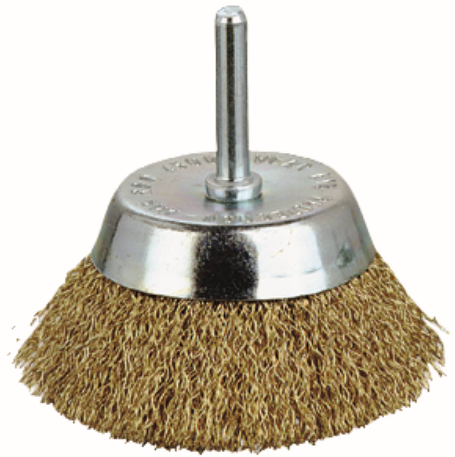 Brosse conique fils acier laitonné ondulés - SCID