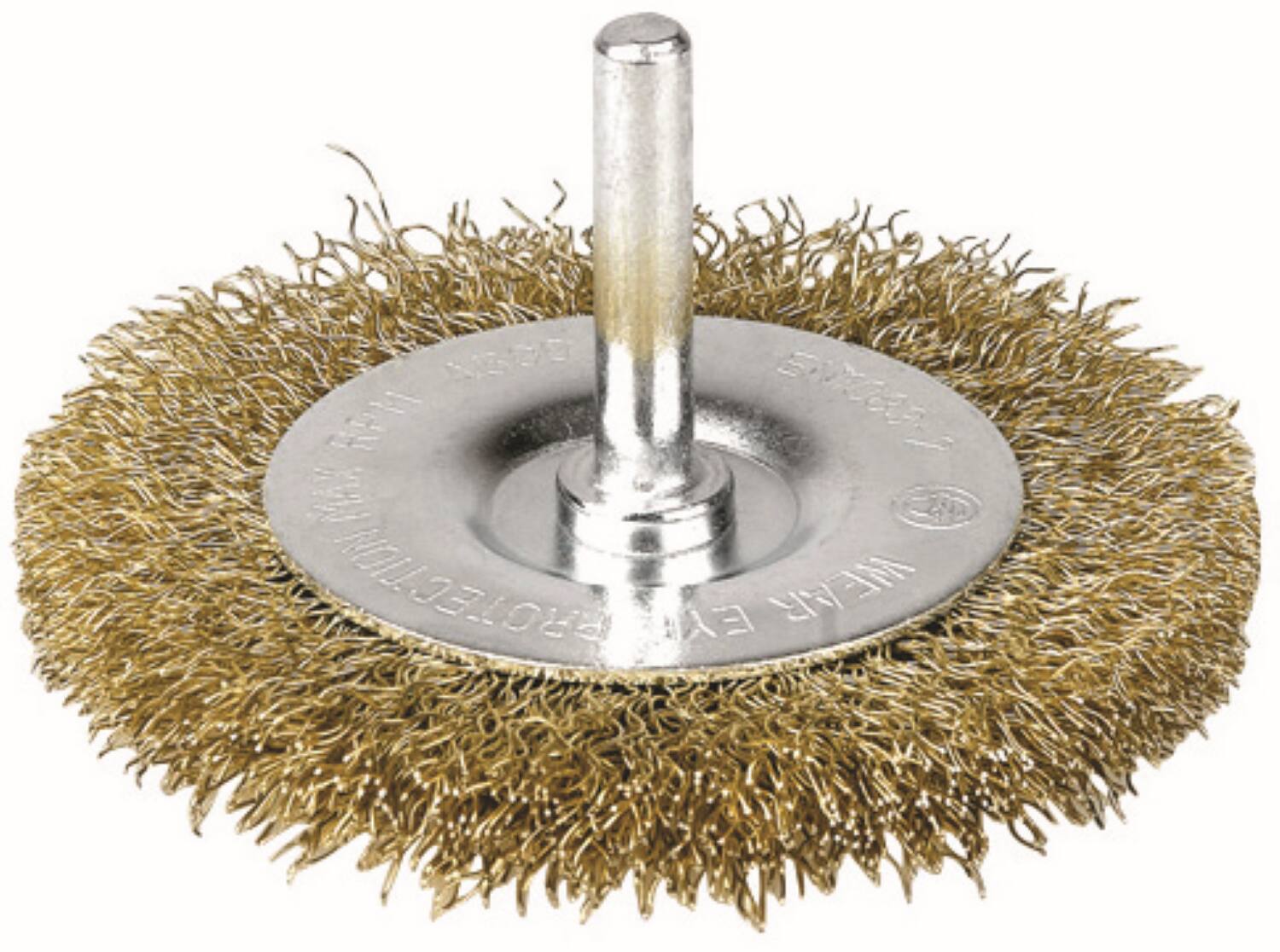 Brosse circulaire fils acier laitonné ondulés Ø 100 - SCID