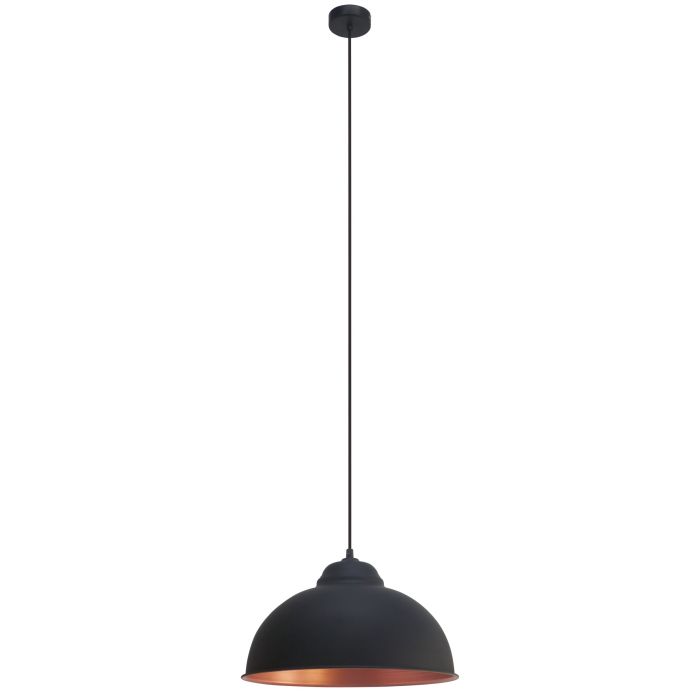 Suspension Truro 2 vintage Ø37 x H110 cm noir/cuivre IP20 E27x1 60W - EGLO