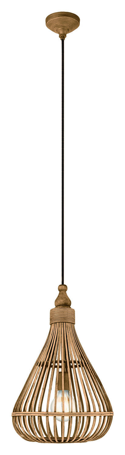 Suspension Amsfield bois marron  ø 35 cm E27 1 x 60W - EGLO