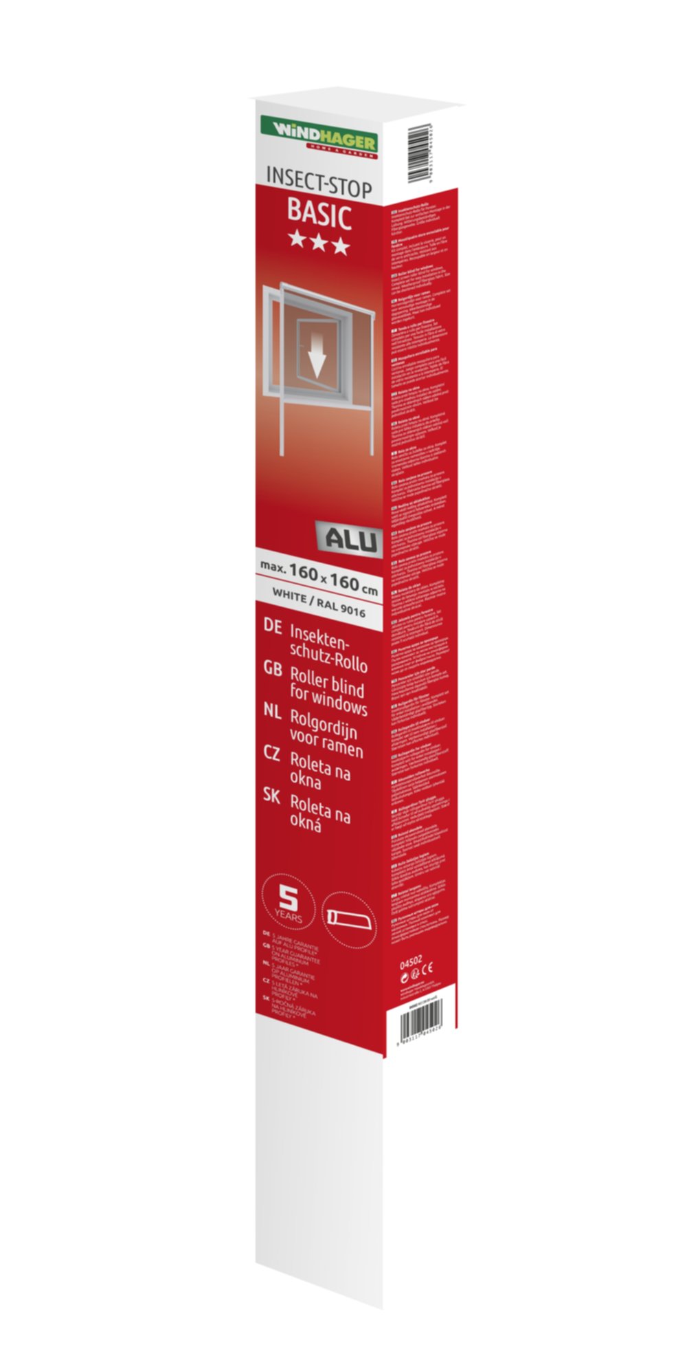 Moustiquaire enrouleur fenêtre alu 160*160cm blanc