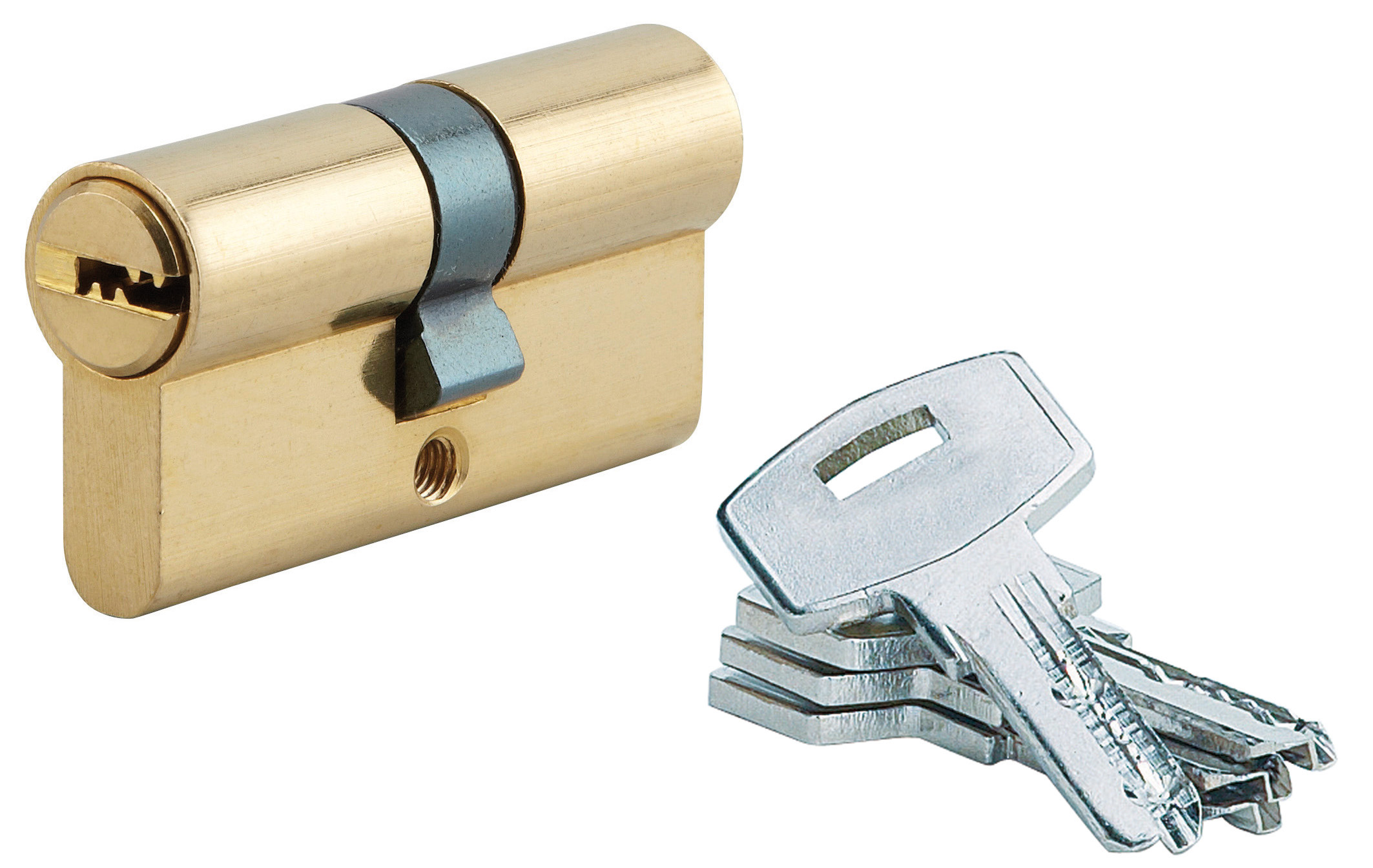 Cylindre profilé européen 5 goupilles 30x30mm 4 clés réversibles - 1ER