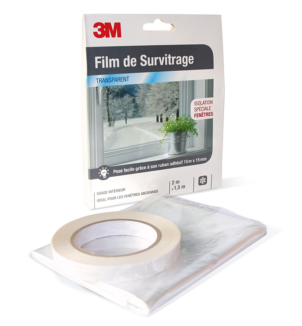 Film de survitrage fenetre transparent 4x1.50m - 3M