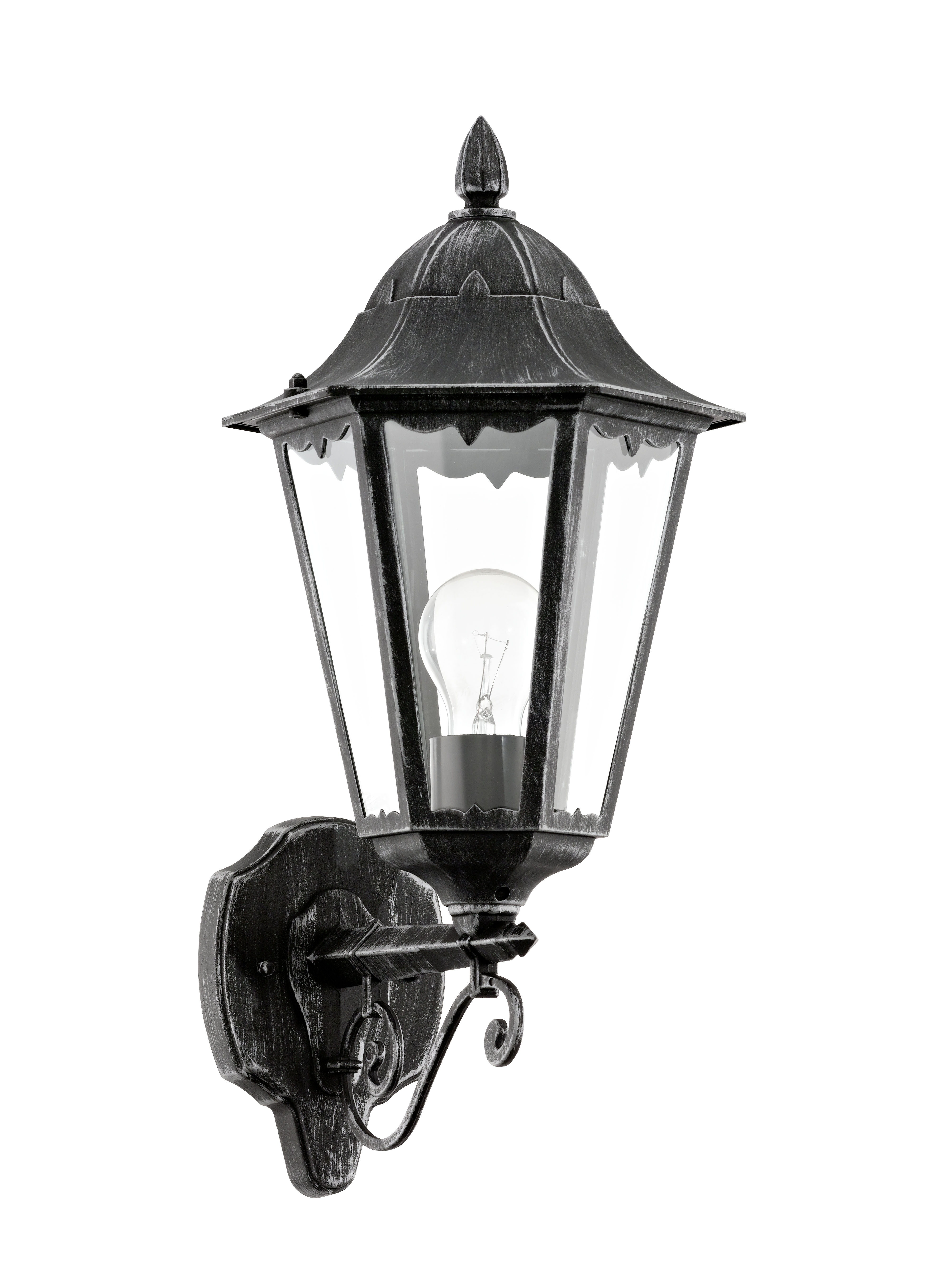 Applique d'extérieur NAVEDO noir en fonte d'aluminium E27 60W - EGLO