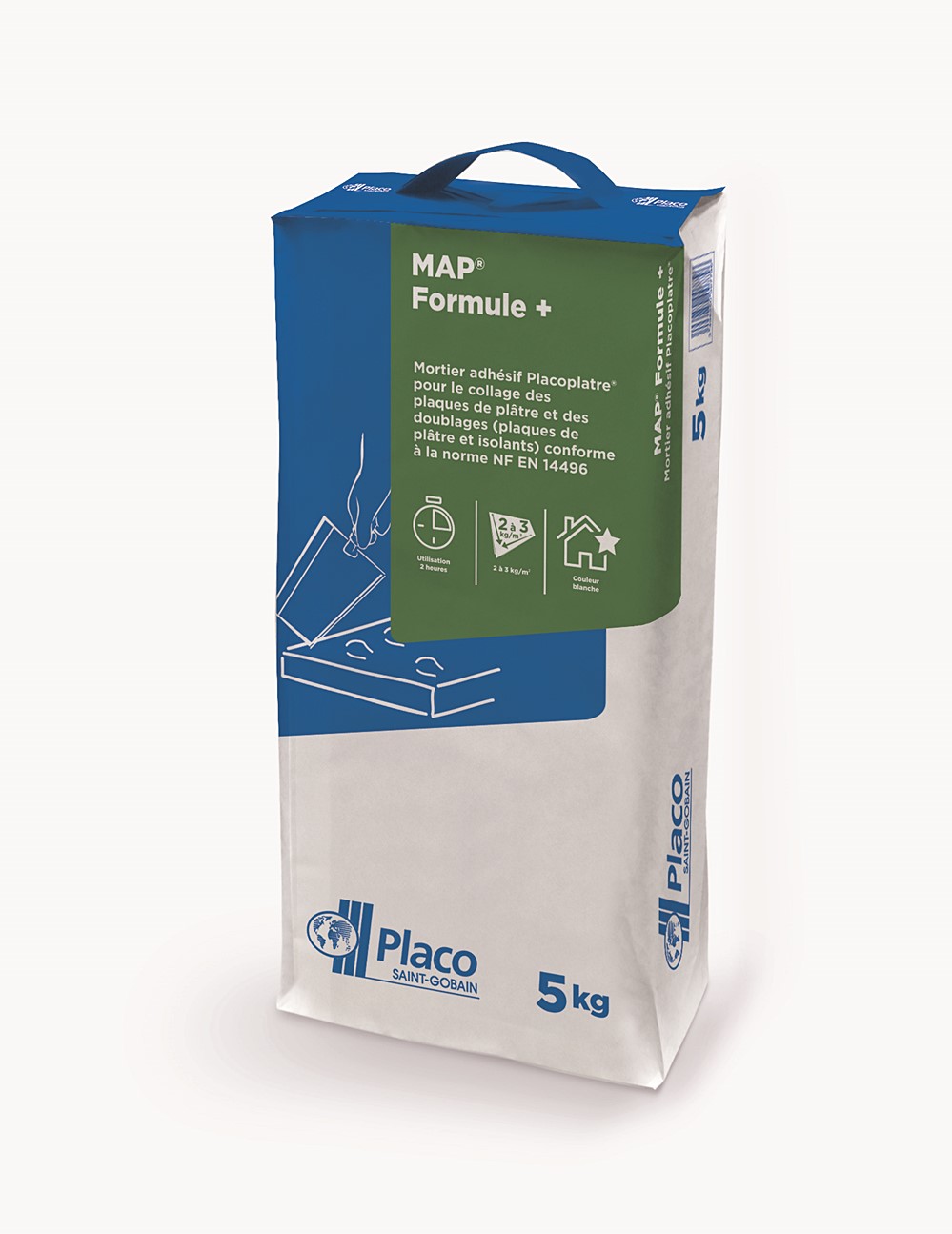 Mortier de collage MAP® 5kg formule+ - PLACO®
