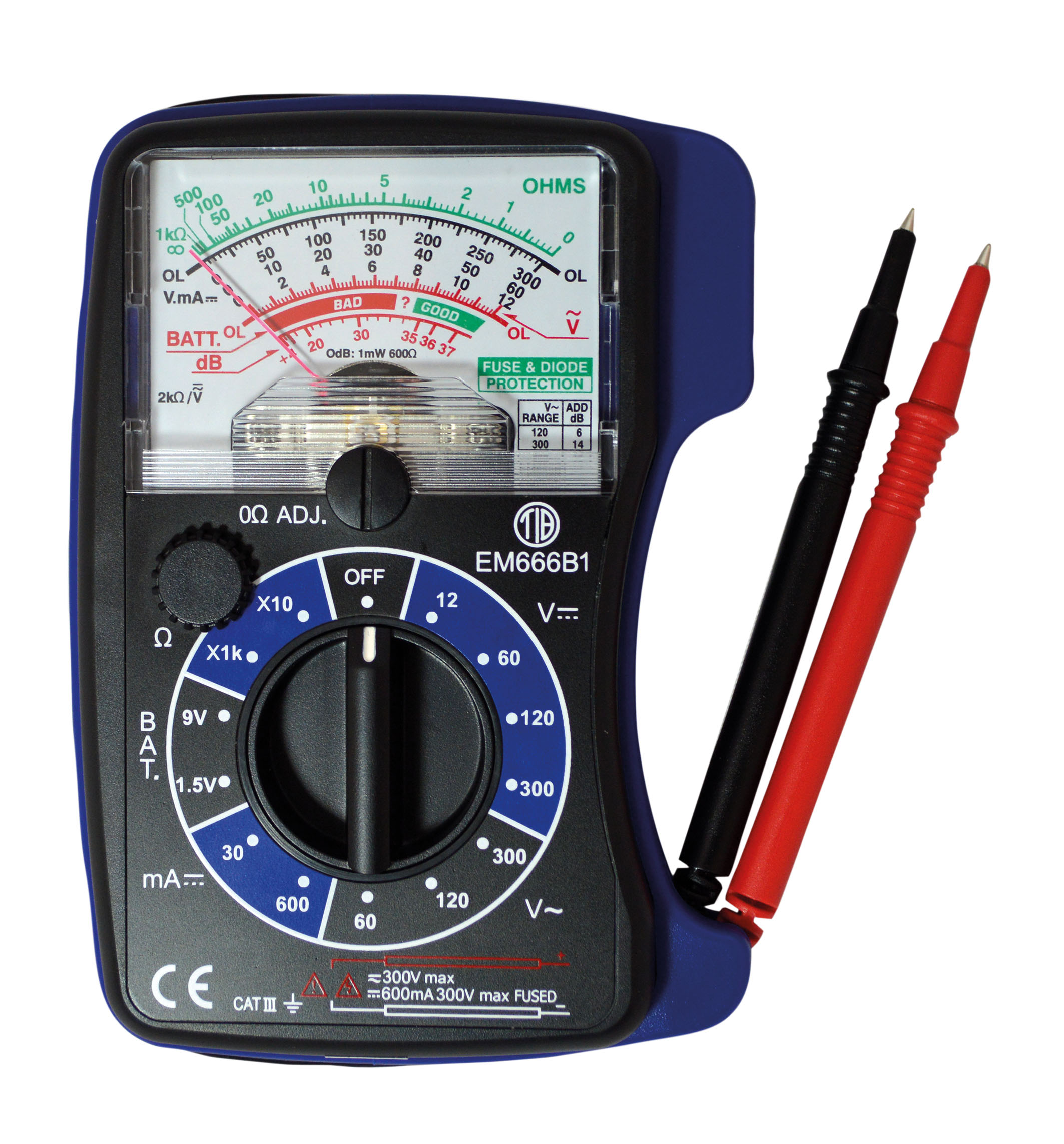 Multi-testeur analogique 4 fonctions - TIBELEC
