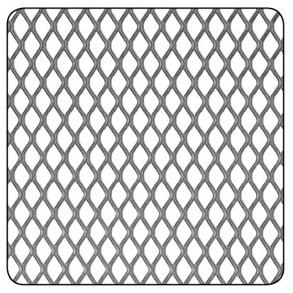 Tôle métal déployé acier brut Mailles 6 mm, 100 x 50 cm