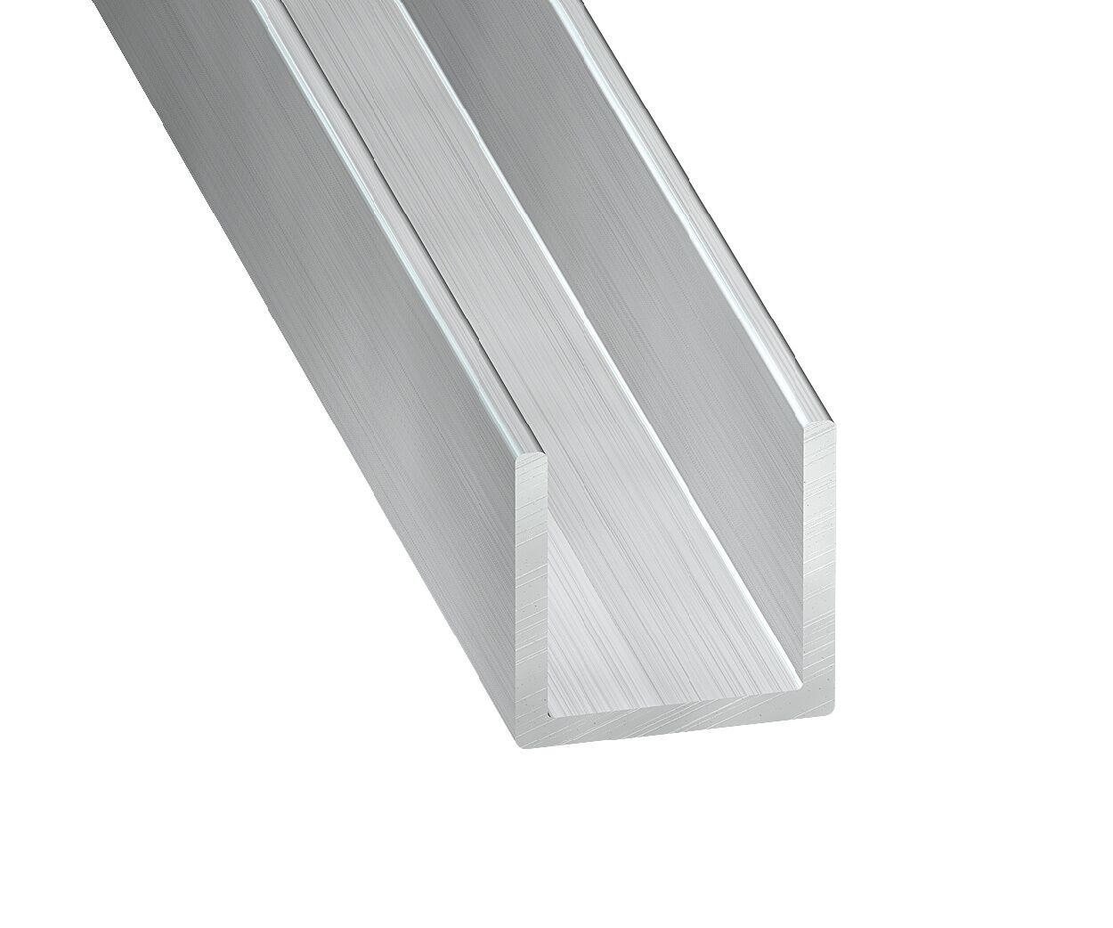 U Aluminium 10x13x10x1,5mm 2,50m Blanc