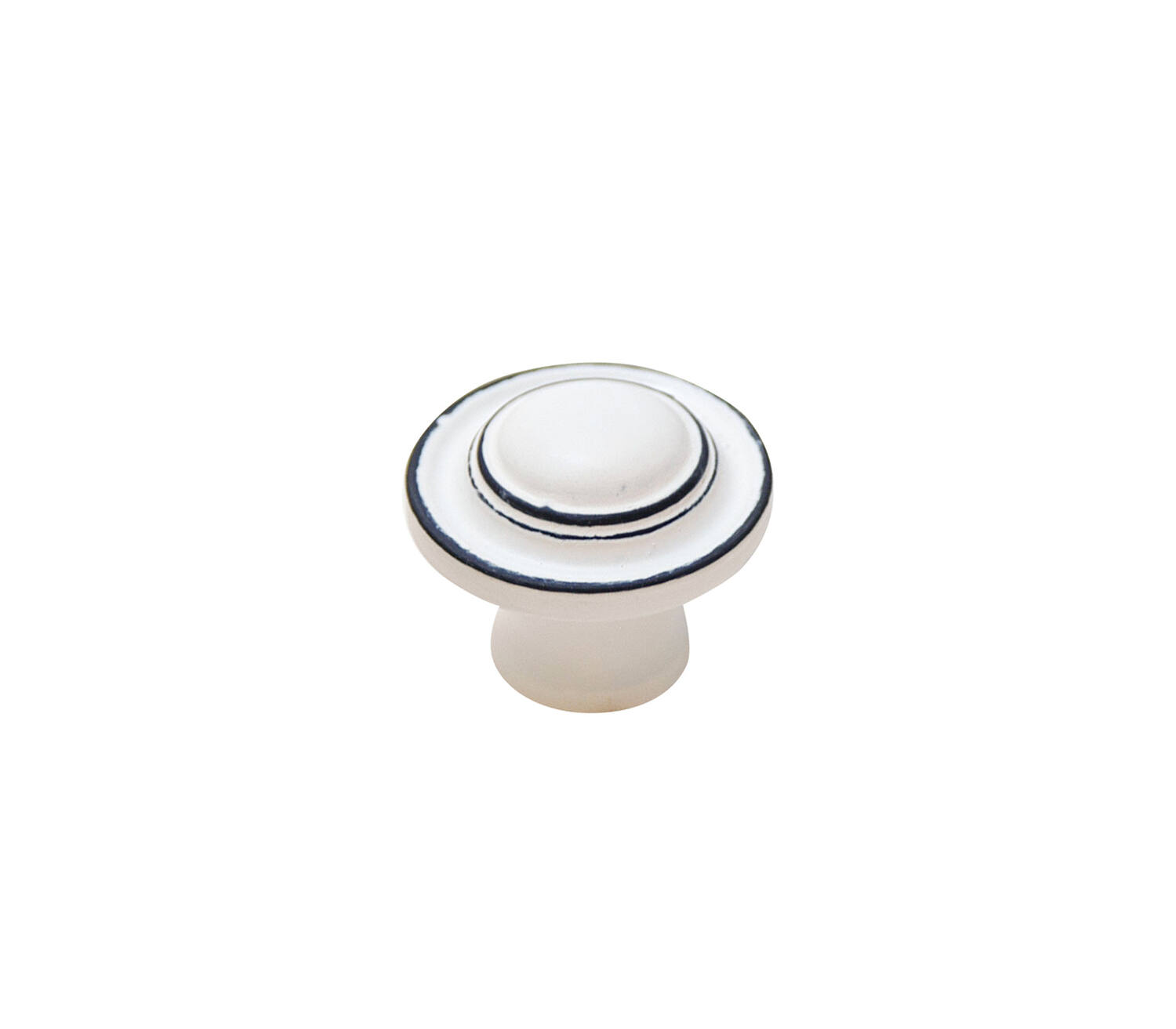 Bouton meuble Bhopal Métal Blanc ø31mm h27mm - B BEAUTY