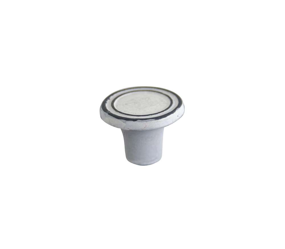 Bouton meuble Nagpur Métal Blanc ø37mm h28mm - B BEAUTY