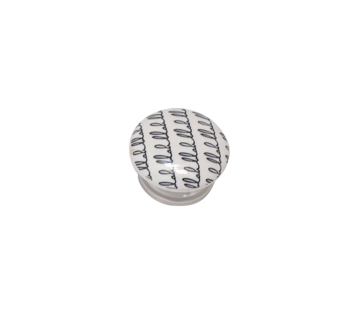 Bouton meuble Elle Céramique Noir ø40mm h26mm - B BEAUTY
